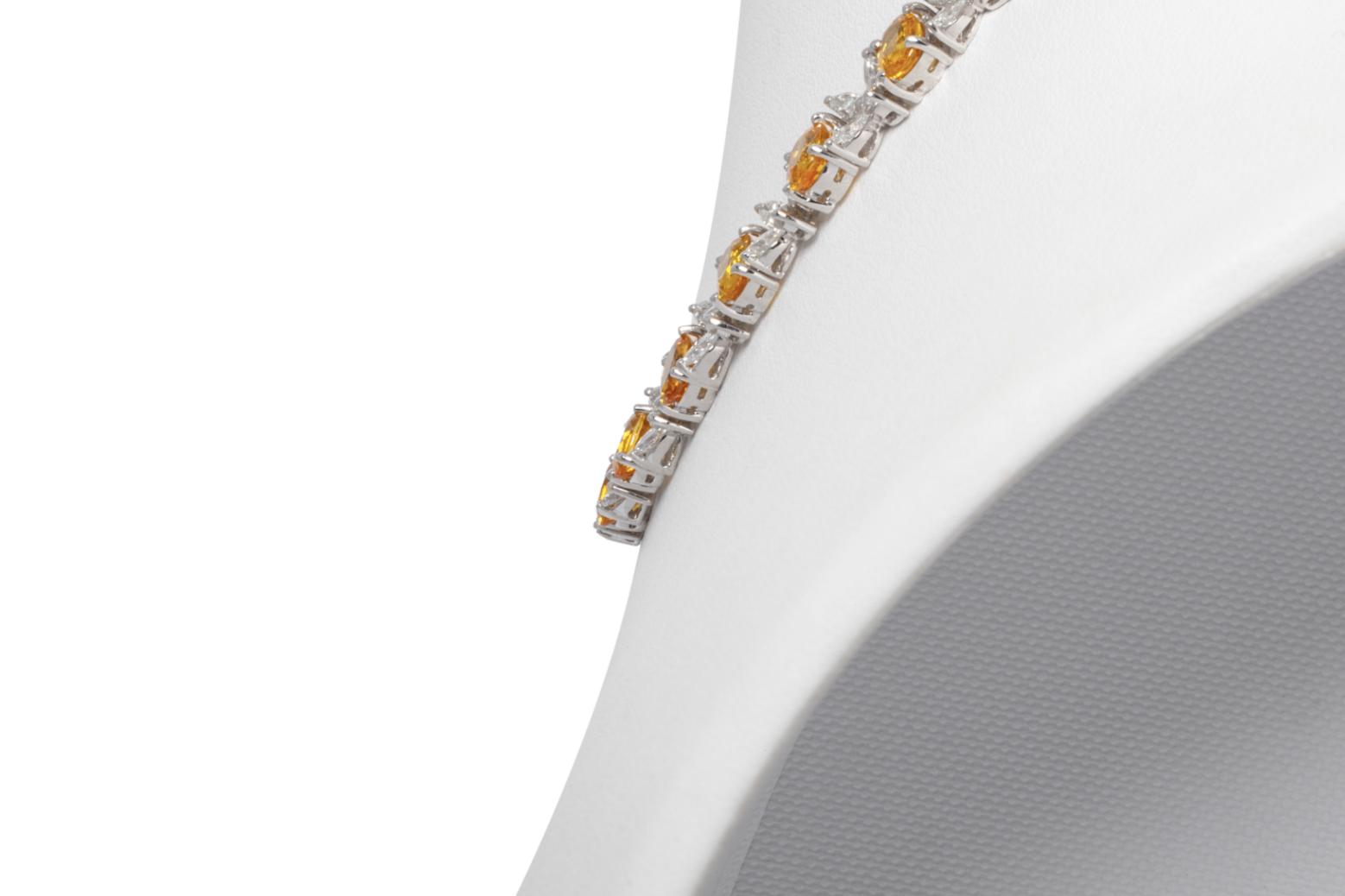 10.81 Carat Diamond and 29.36 Carat Yellow Sapphire Necklace