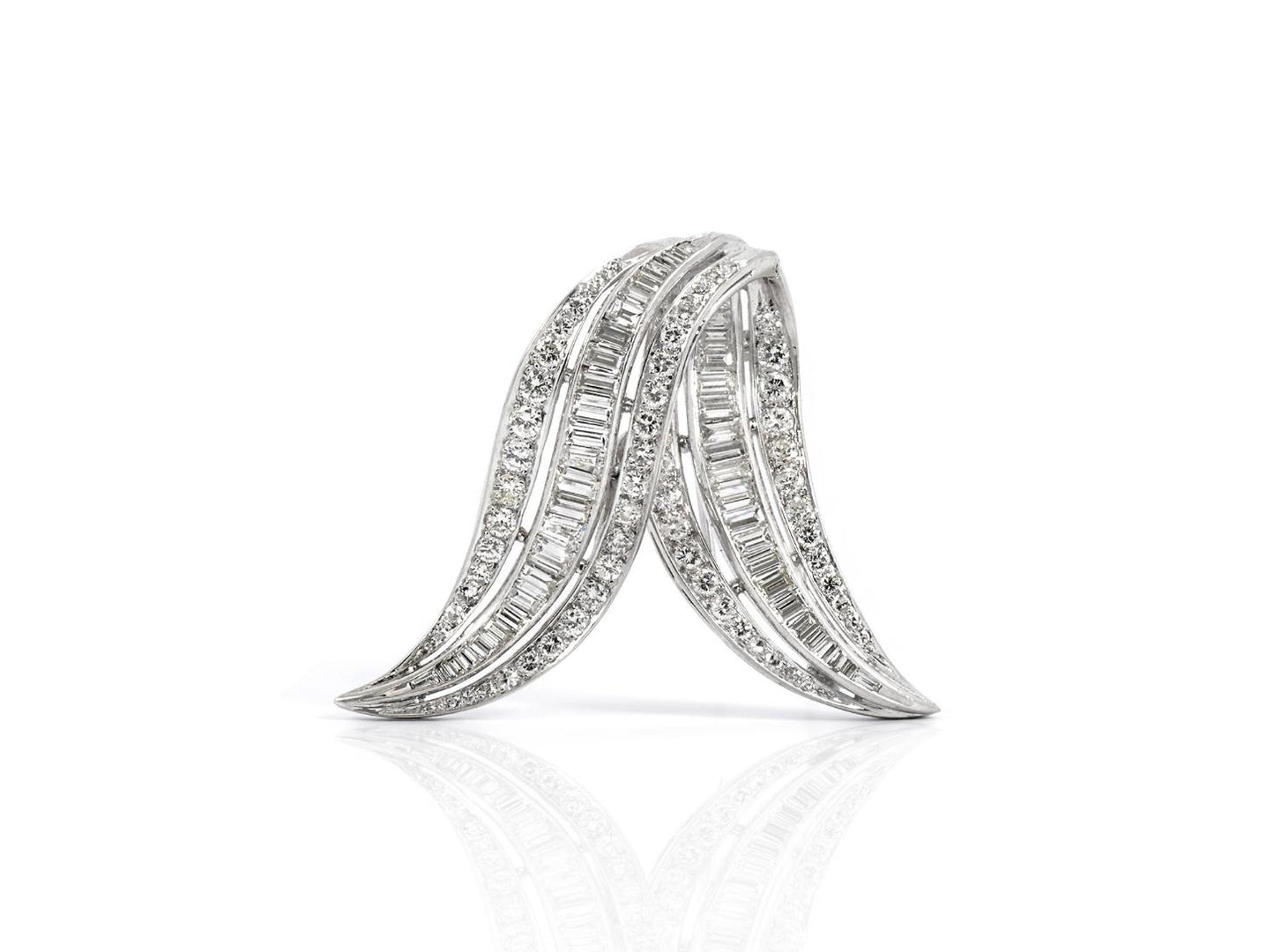 Vintage 1950s 9.50 Carat Diamond Brooch