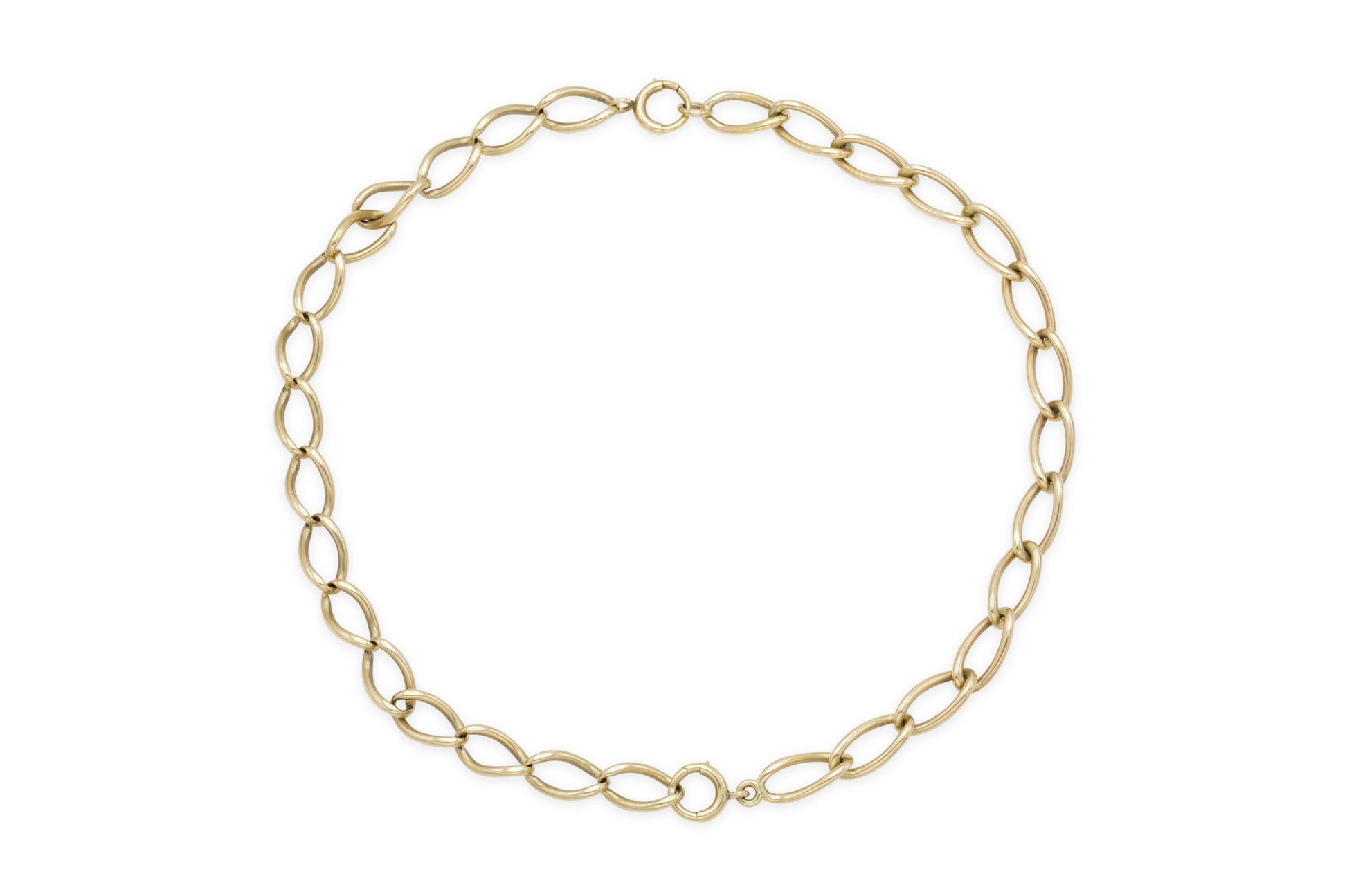 Antique Victorian Gold Watch Fob Link Necklace