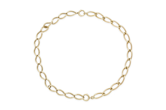 Antique Victorian Gold Watch Fob Link Necklace