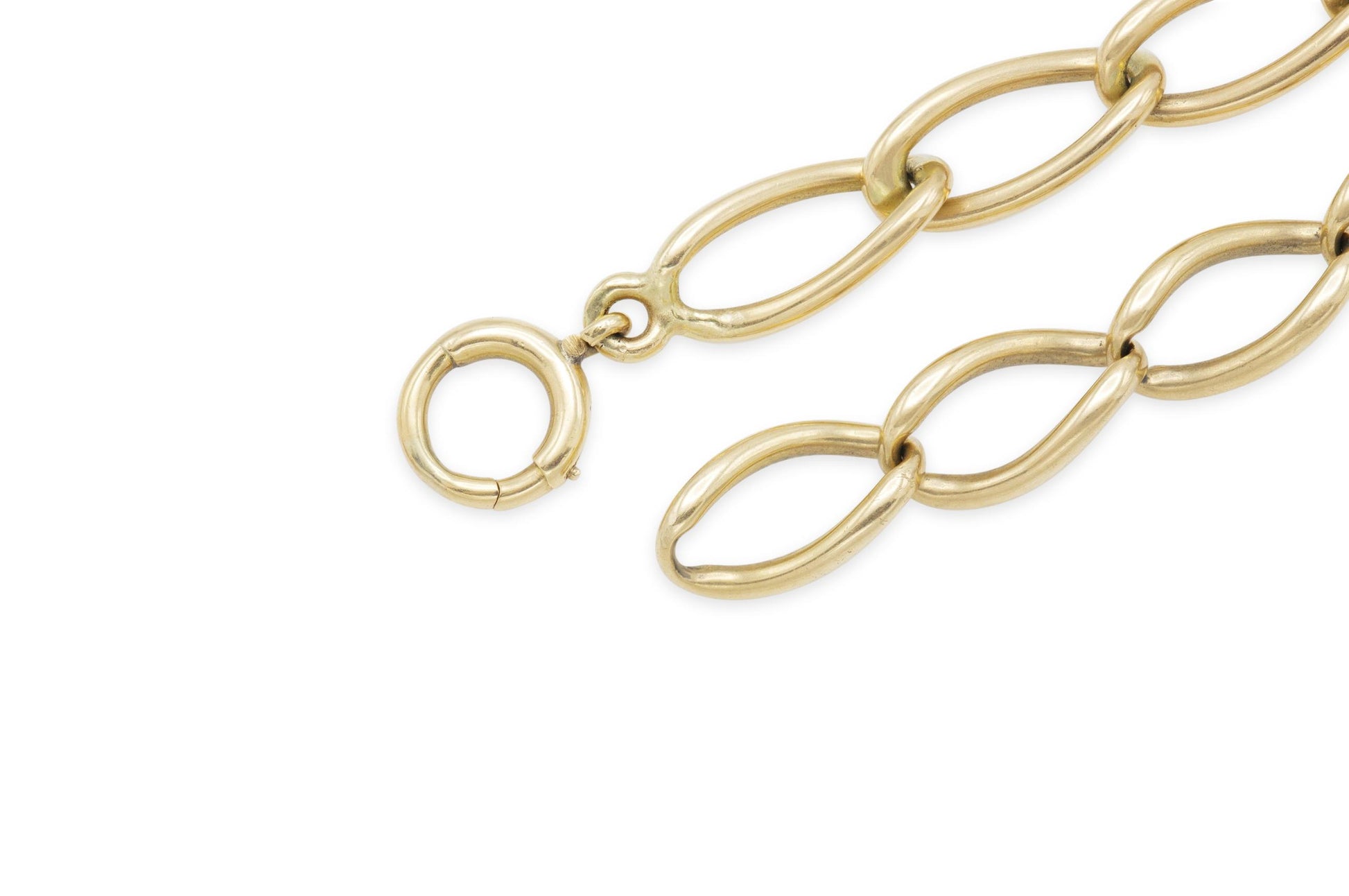 Antique Victorian Gold Watch Fob Link Necklace
