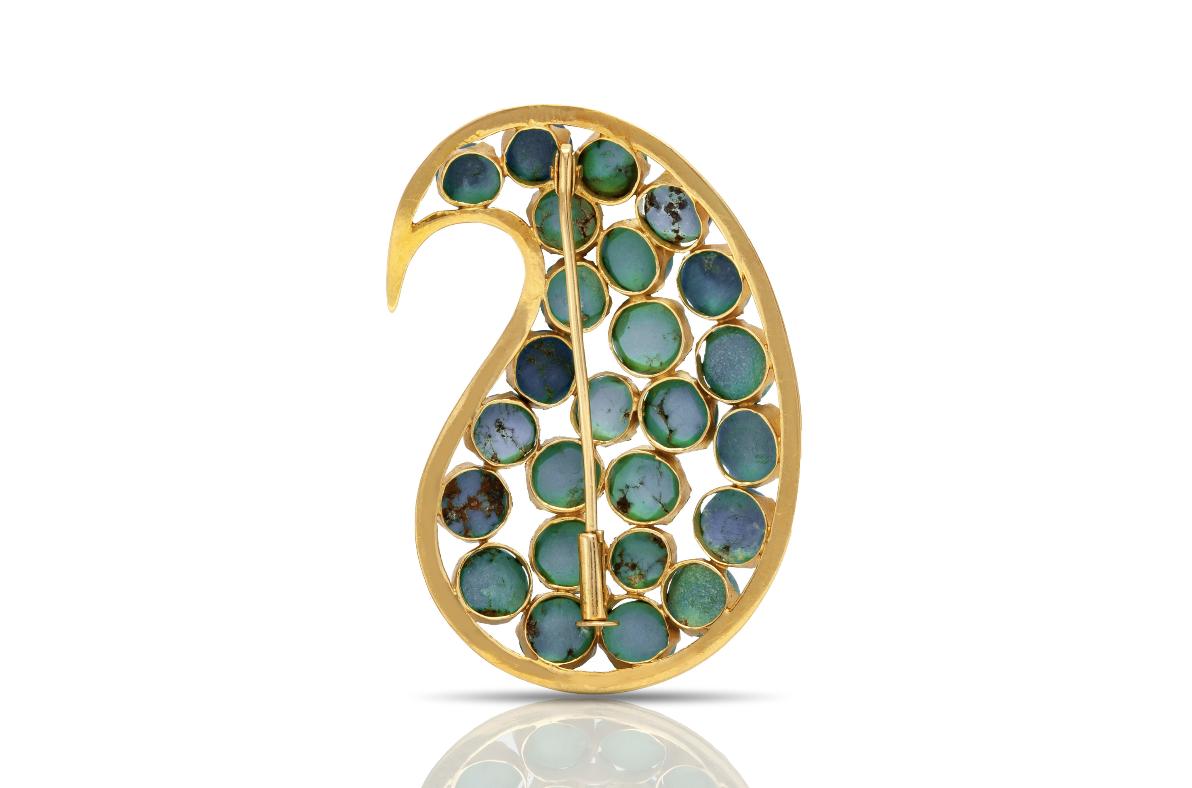Vintage 1950s Turquoise Brooch