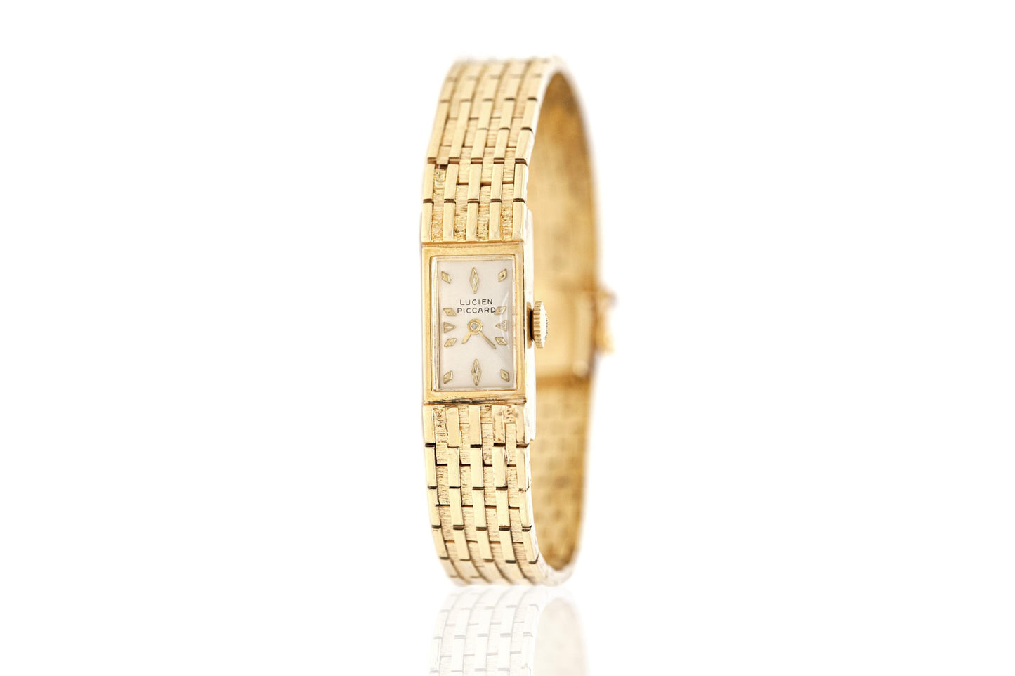 Vintage 1940s Retro Lucien Piccard for Tiffany & Co. Gold Watch