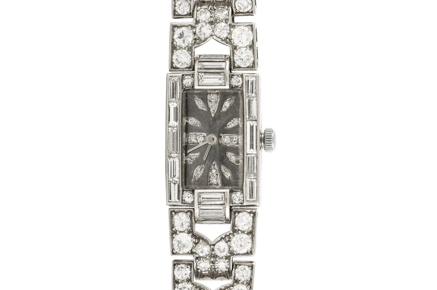 Antique Art Deco 1920s 10.00 Carat Diamond Watch