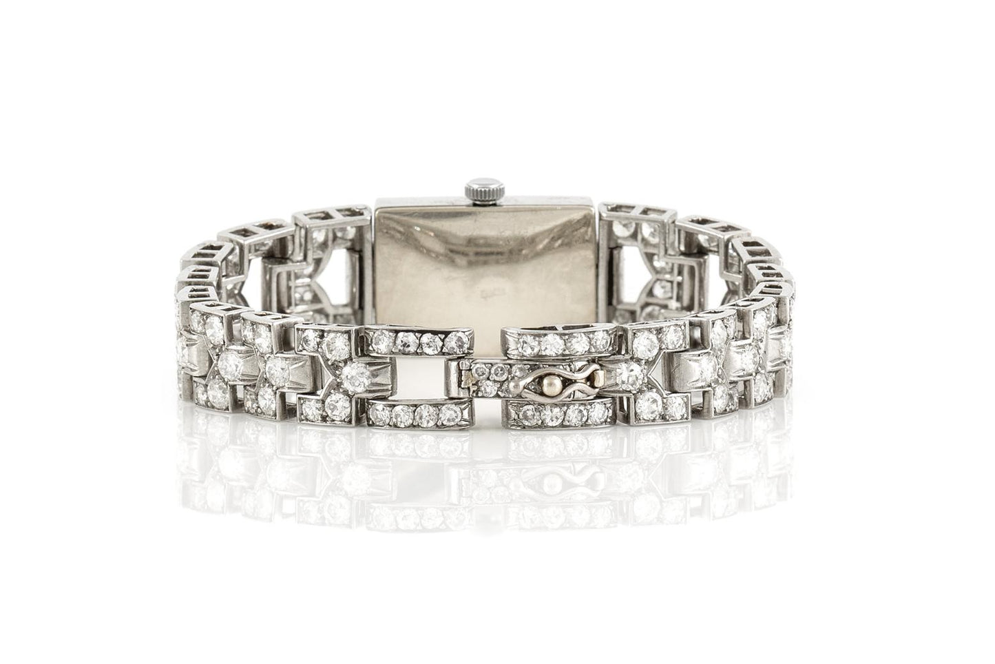 Antique Art Deco 1920s 10.00 Carat Diamond Watch