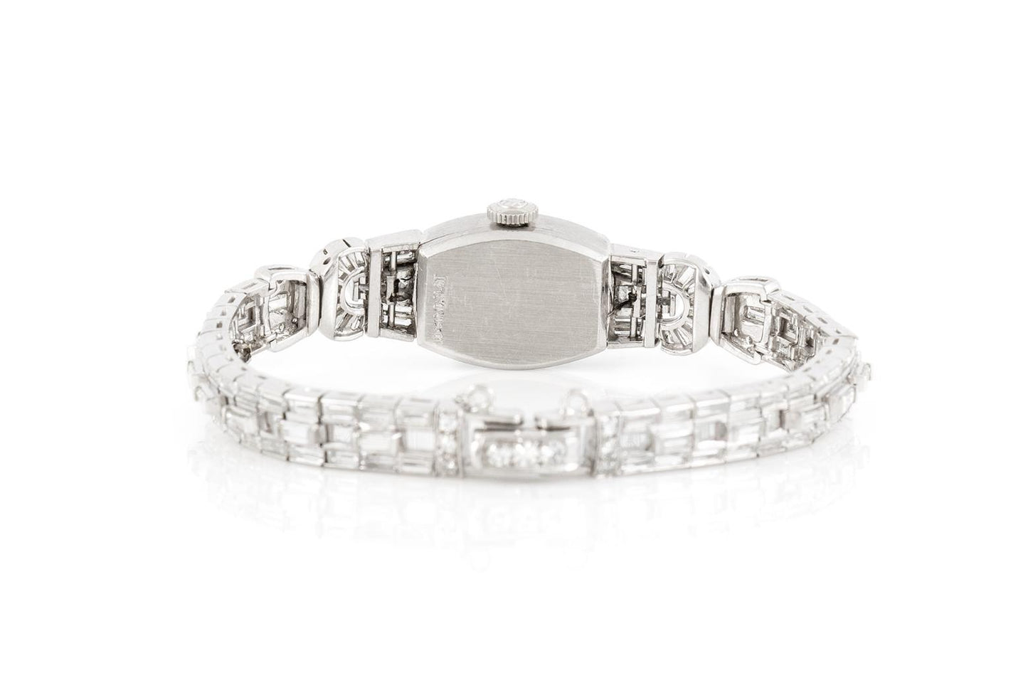Vintage 1940s Hamilton 12.00 Carat Diamond Watch Bracelet