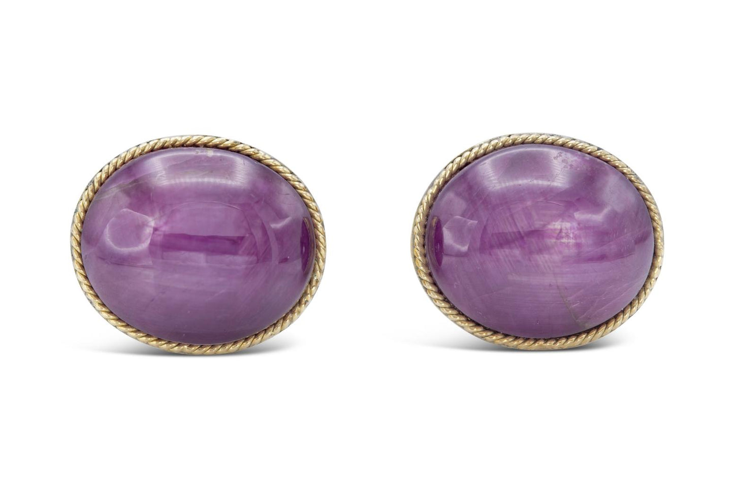 Vintage 1950s 20.00 Carat Star Ruby Cufflinks