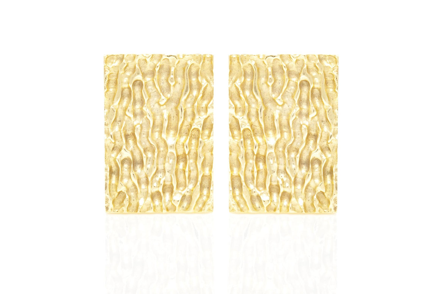 Vintage 1960s Gold Rectangle Cufflinks