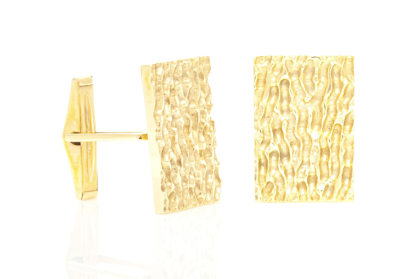 Vintage 1960s Gold Rectangle Cufflinks