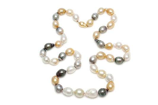 Multi-Color Baroque Pearl Necklace
