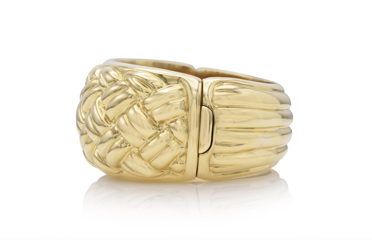 Vintage 1960s Gold Weave Bangle Bracelet