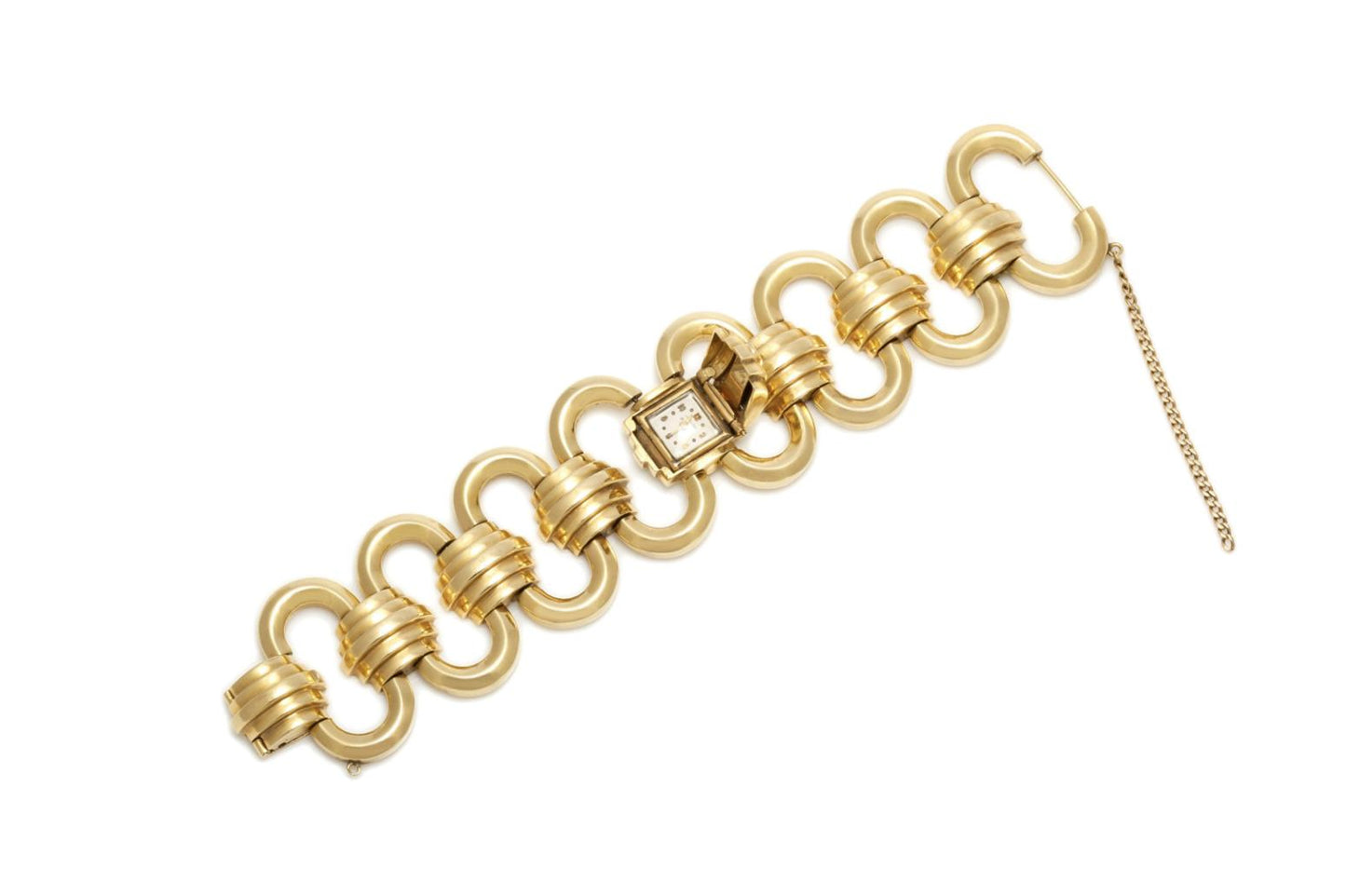Vintage 1940s Retro Hamilton Gold Watch Bracelet
