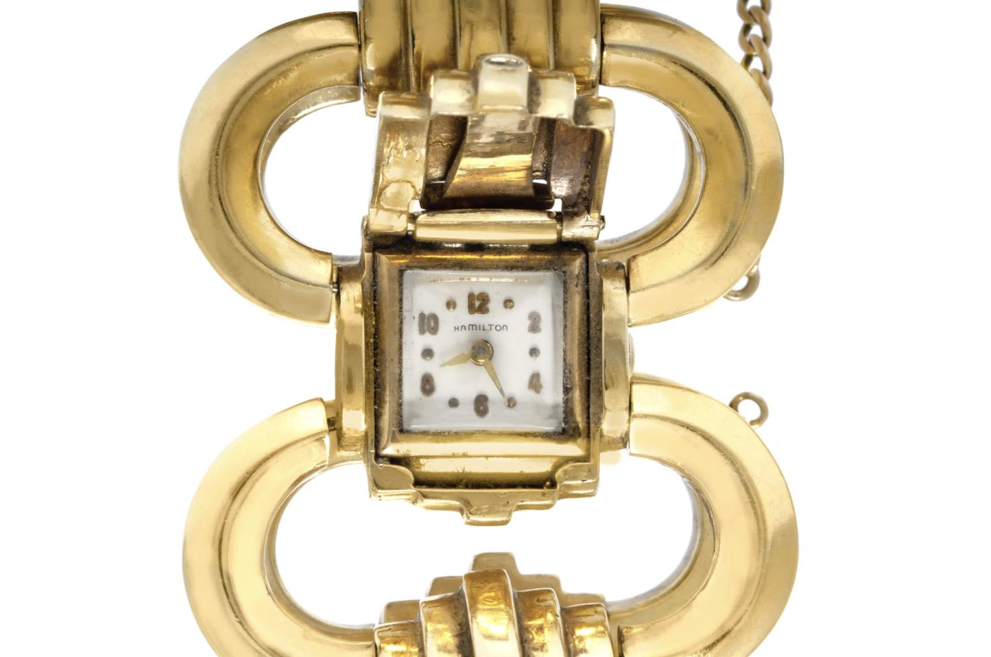 Vintage 1940s Retro Hamilton Gold Watch Bracelet