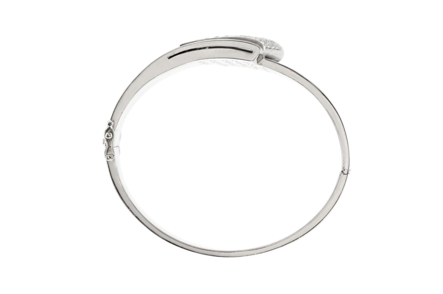 White Gold Bangle Bracelet with 2.00 Carats of Diamonds