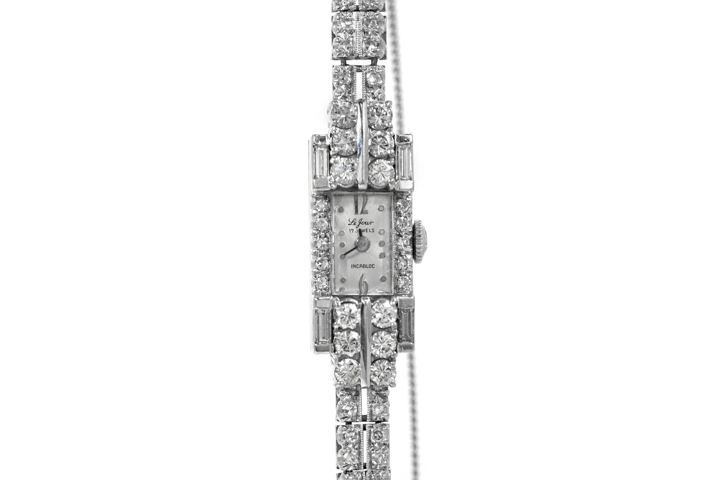 Vintage 1940s Le Jour 5.00 Carat Diamond Watch