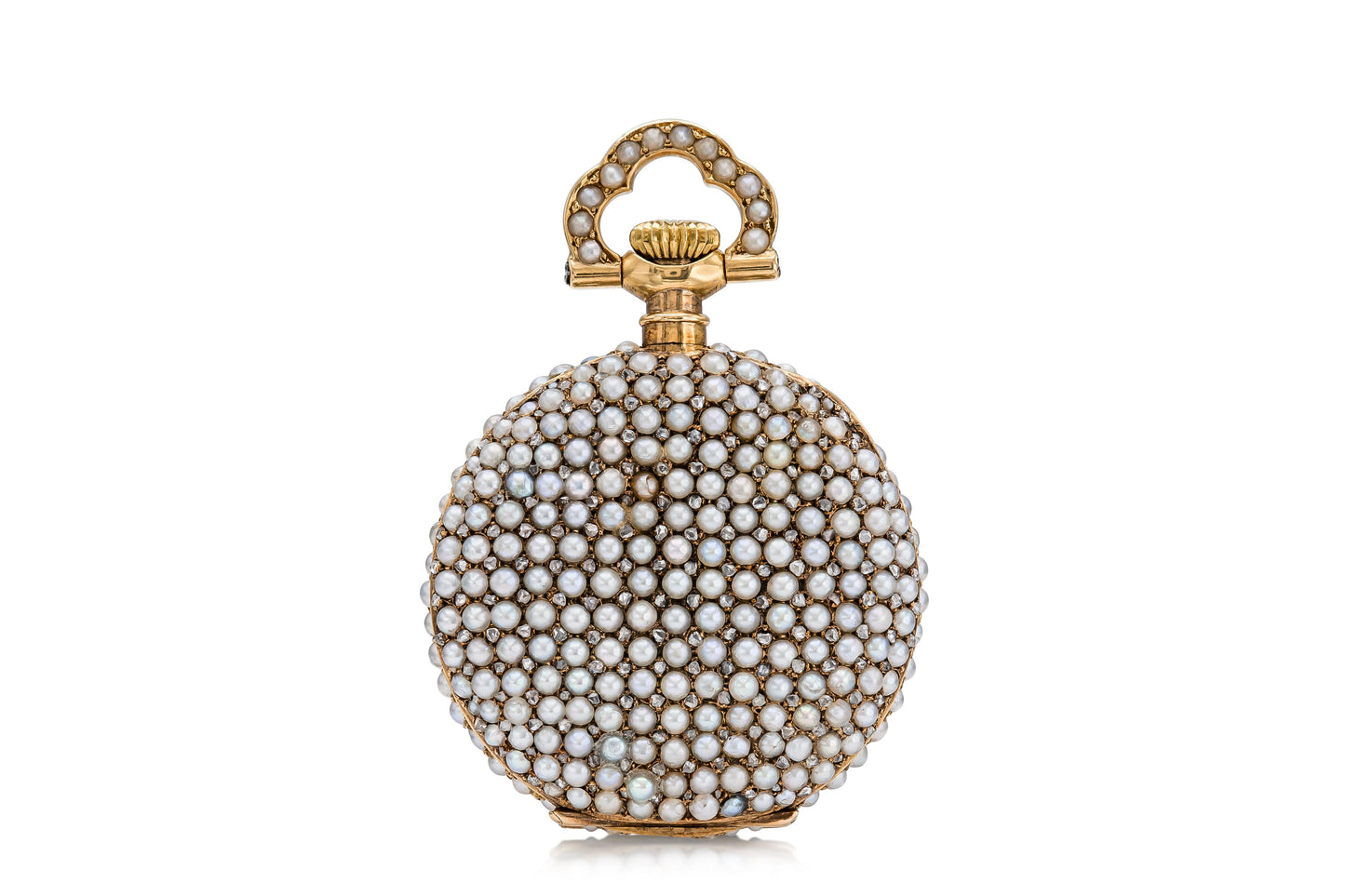 Antique Edwardian 1910s Tiffany & Co. Pocket Watch with Pearls