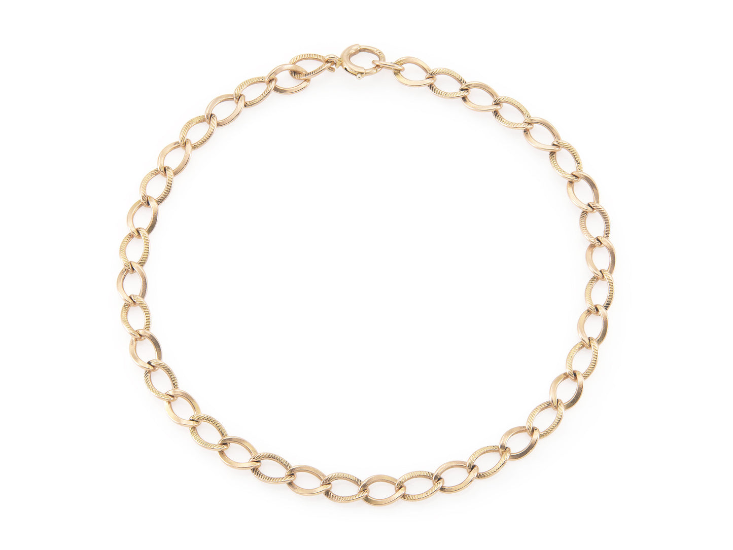 Vintage 1950s Gold Curb Link Bracelet