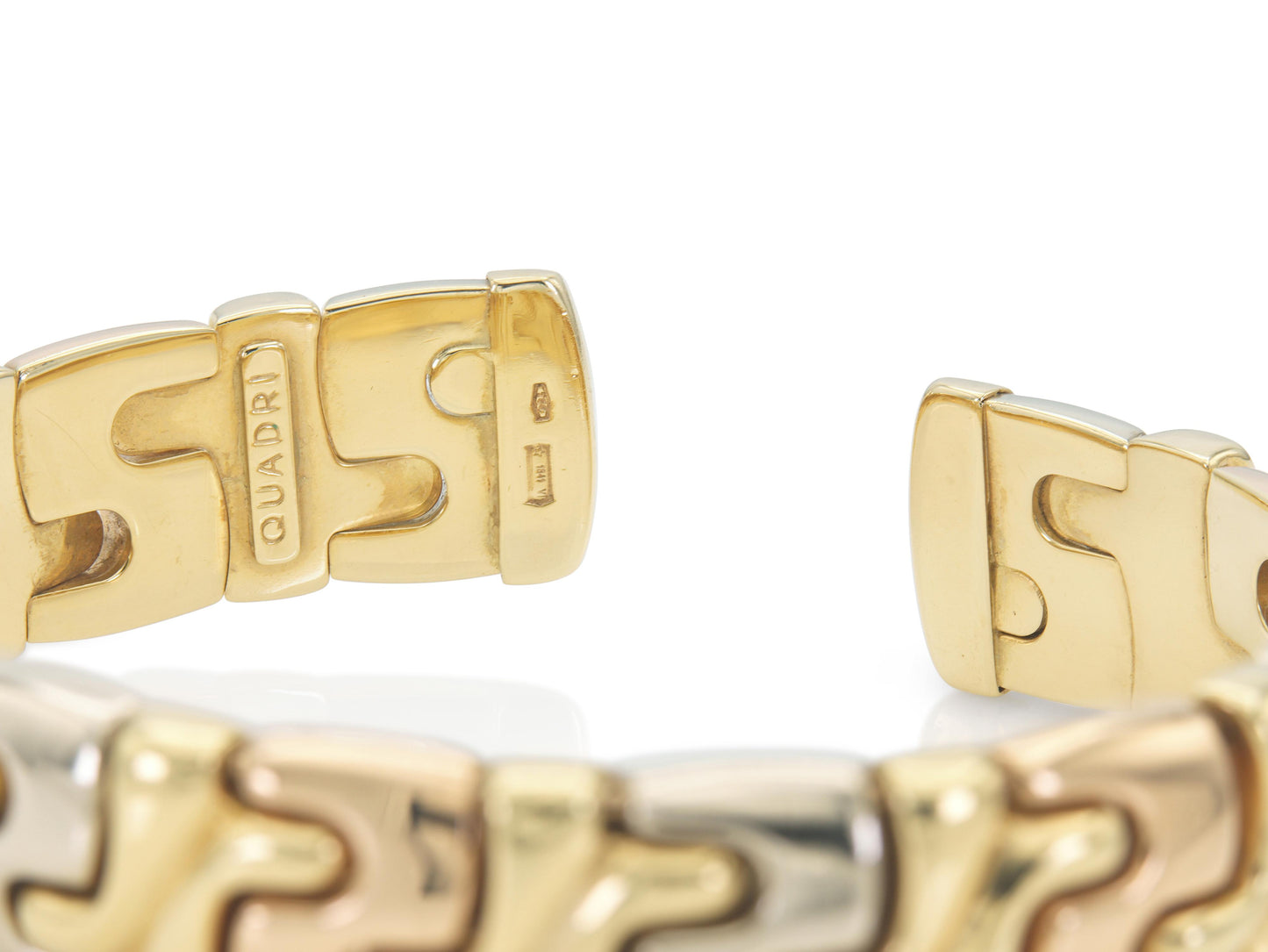 Vintage 1990s Tri-Tone Gold Cuff Bracelet