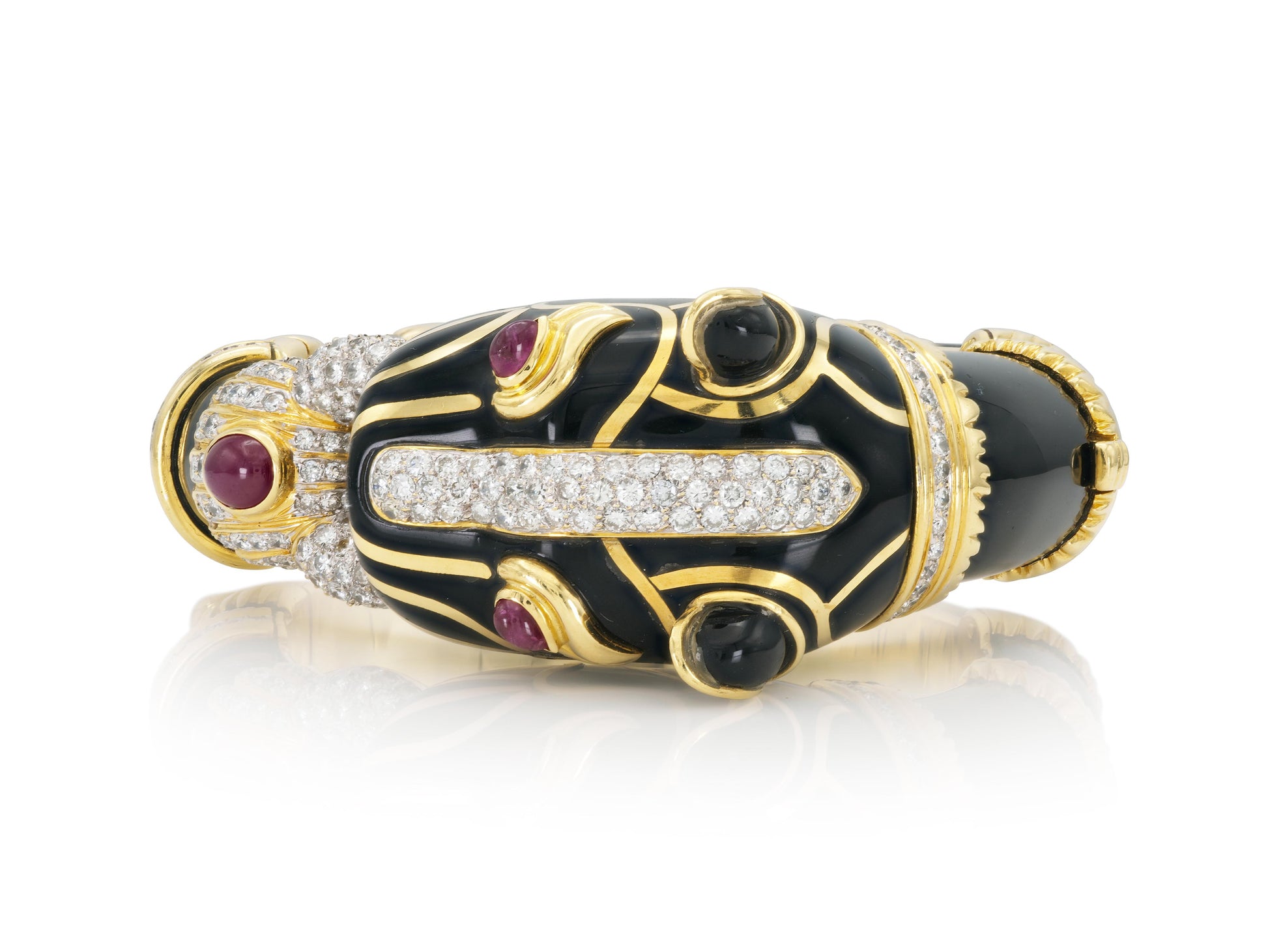 Vintage 1970s Onyx Tiger Bracelet