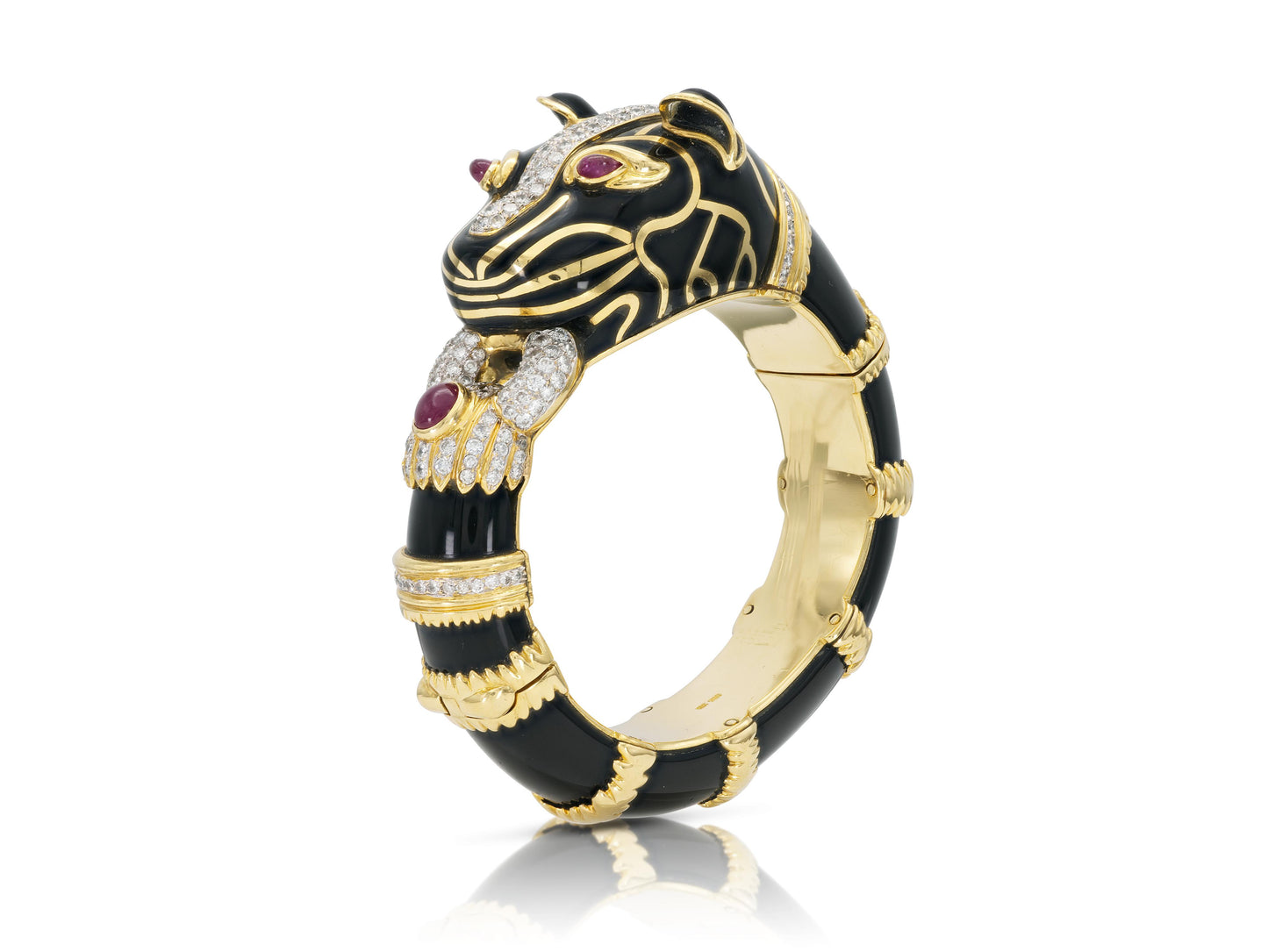 Vintage 1970s Onyx Tiger Bracelet
