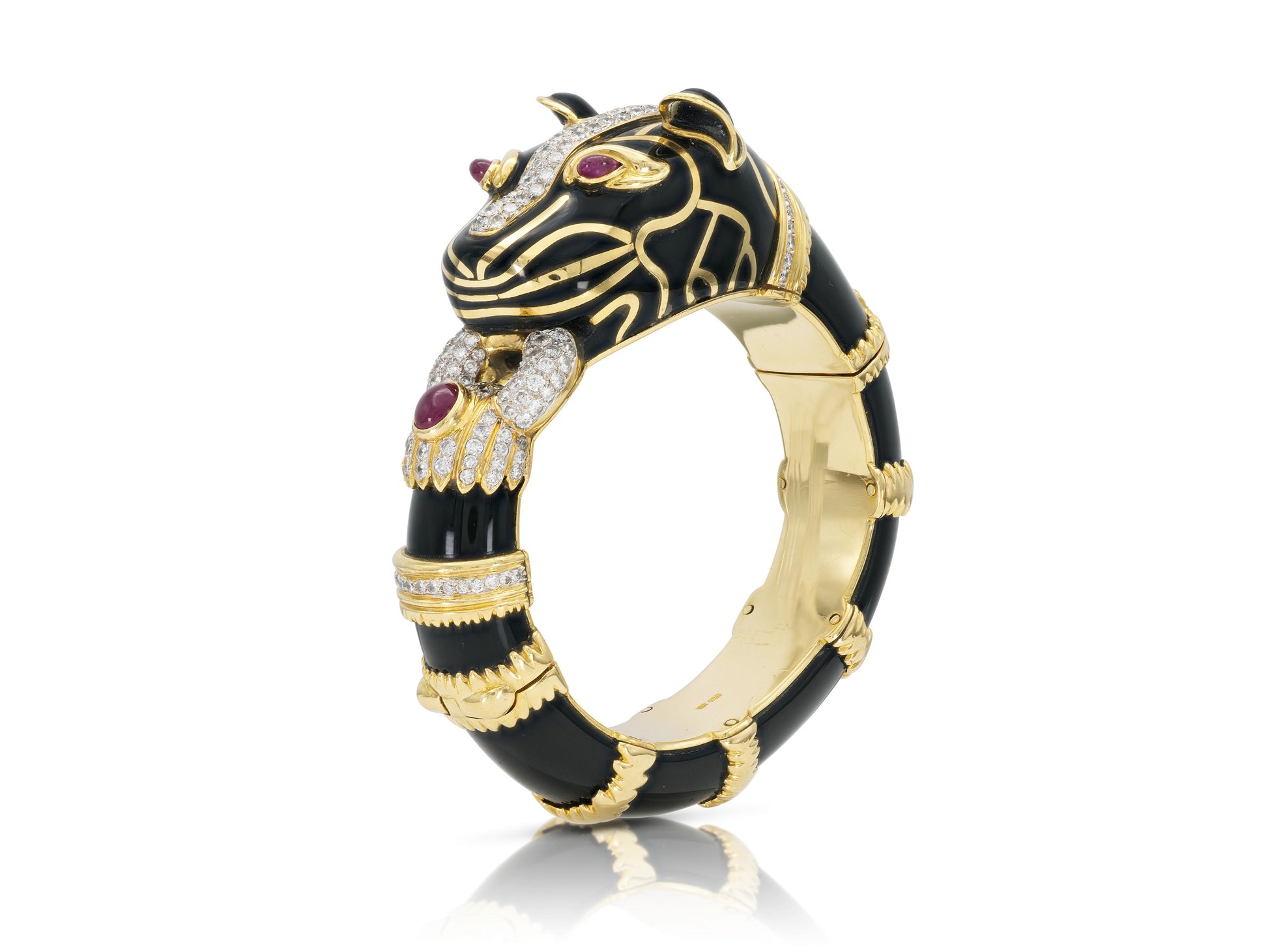 Vintage 1970s Onyx Tiger Bracelet
