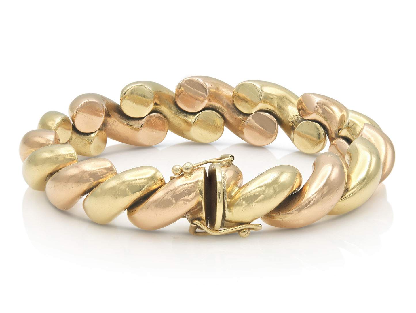 Vintage 1940s Retro Two-Toned San Marco Link Bracelet