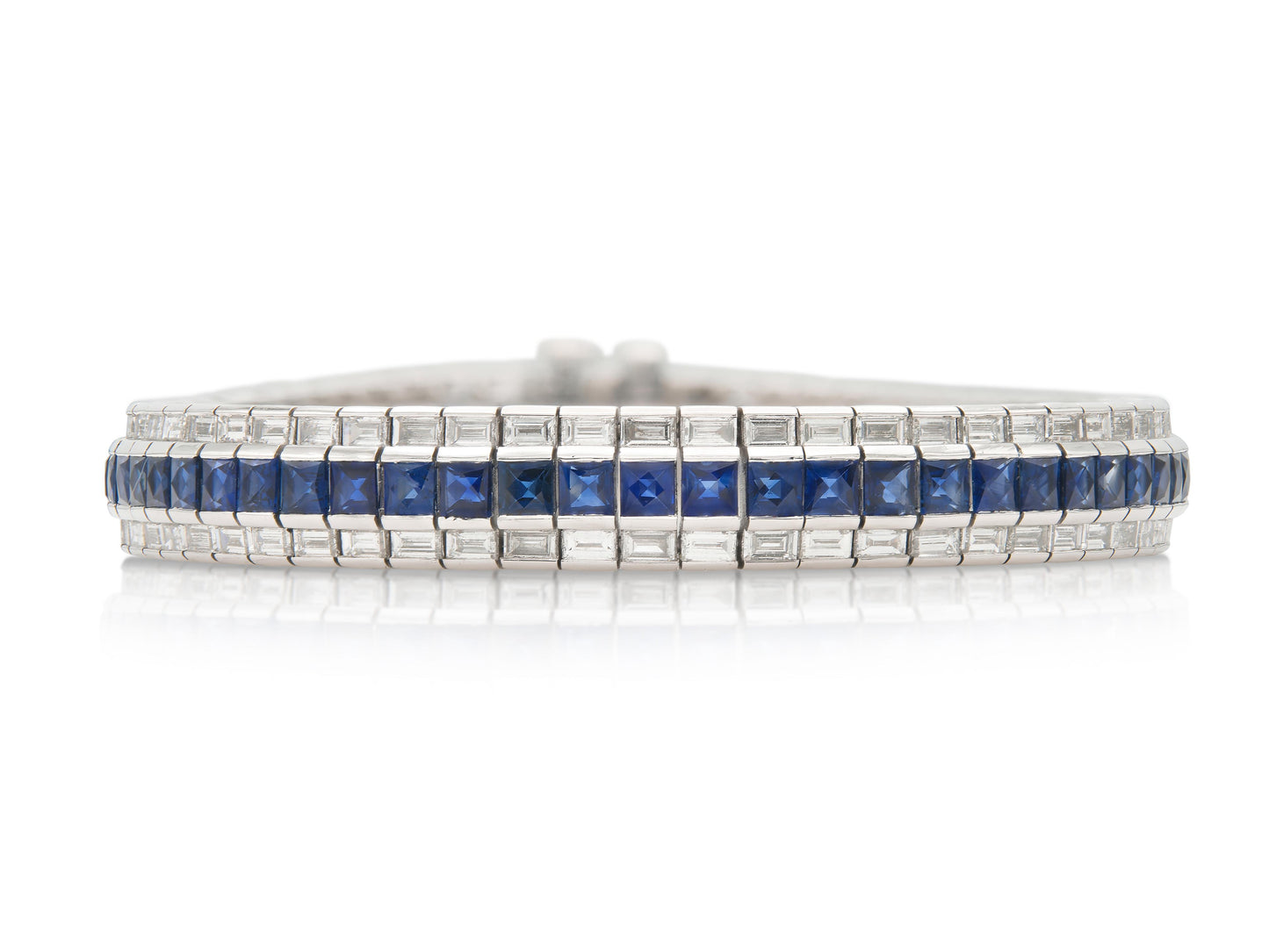 20.00 Carat Sapphire and 12.00 Carat Diamond Bracelet
