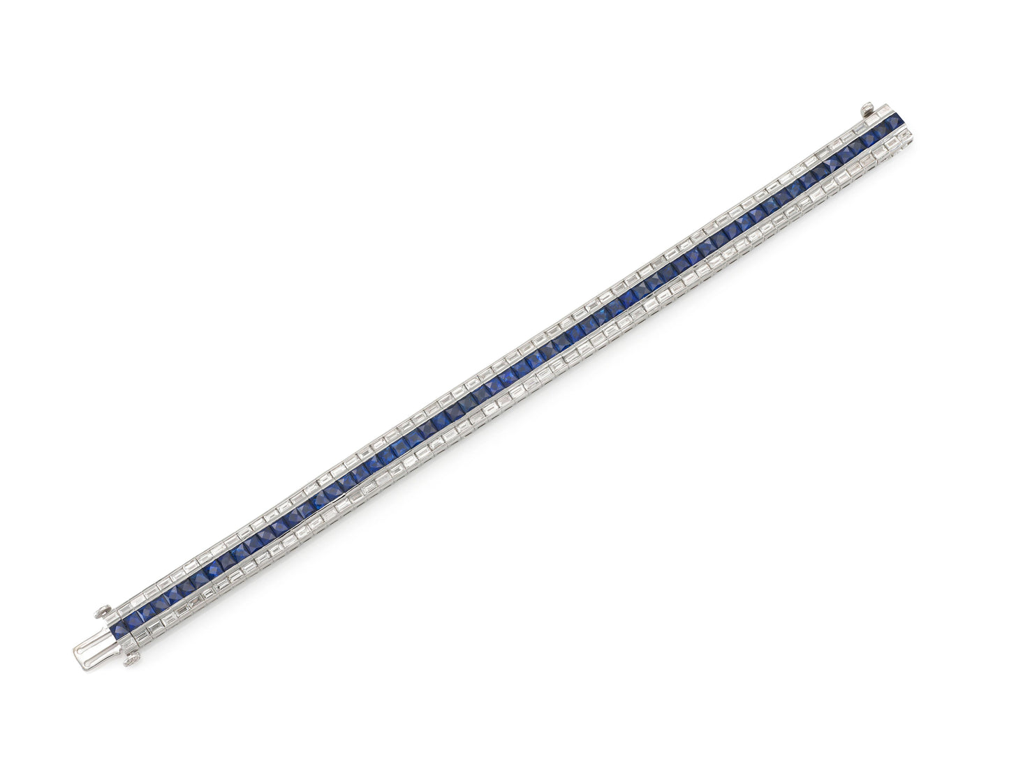 20.00 Carat Sapphire and 12.00 Carat Diamond Bracelet