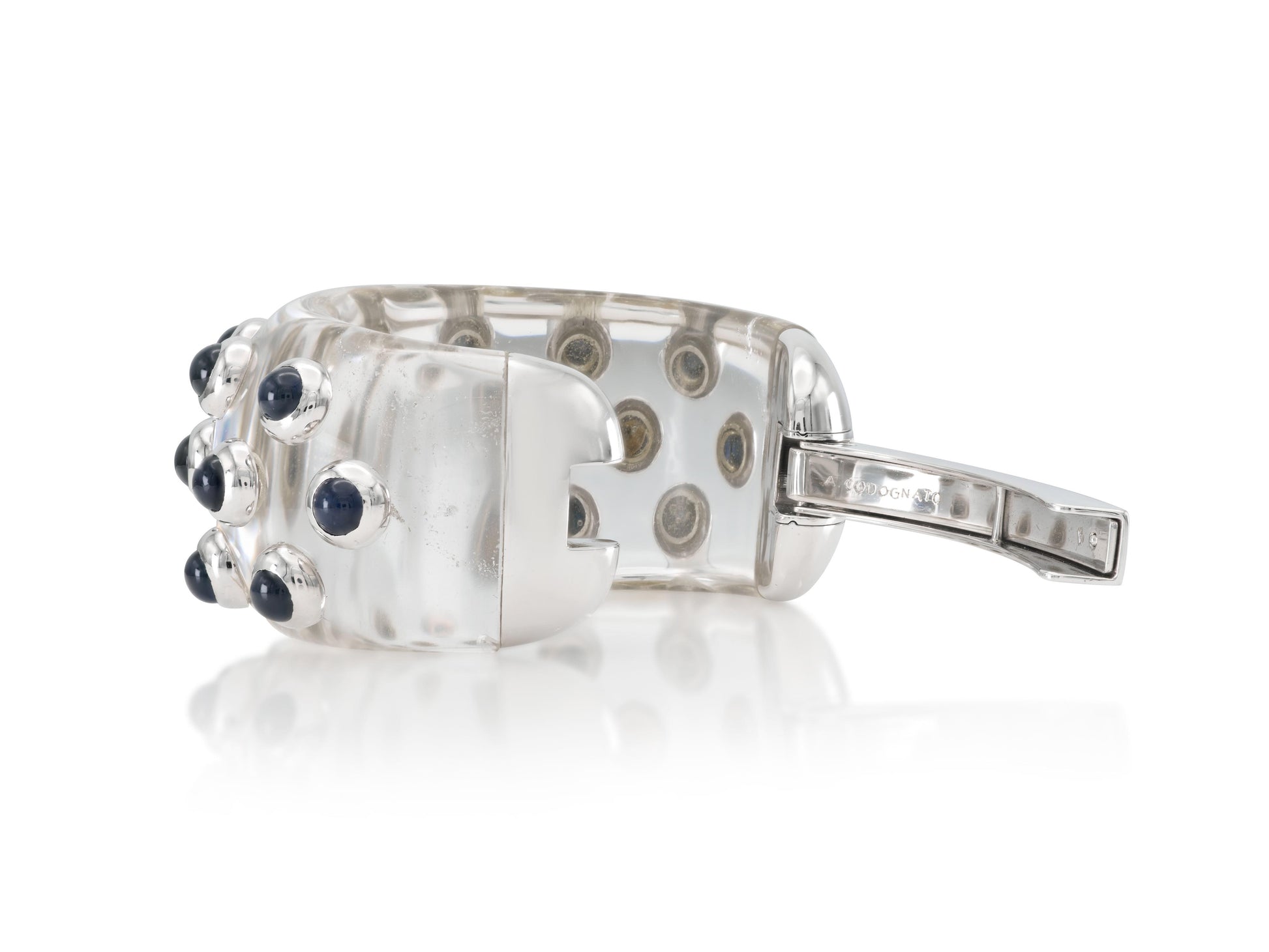 Vintage 1970s A.Codognato Crystal and Sapphire Bracelet