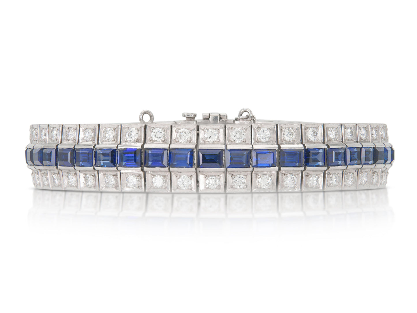 Diamond and Sapphire Bracelet