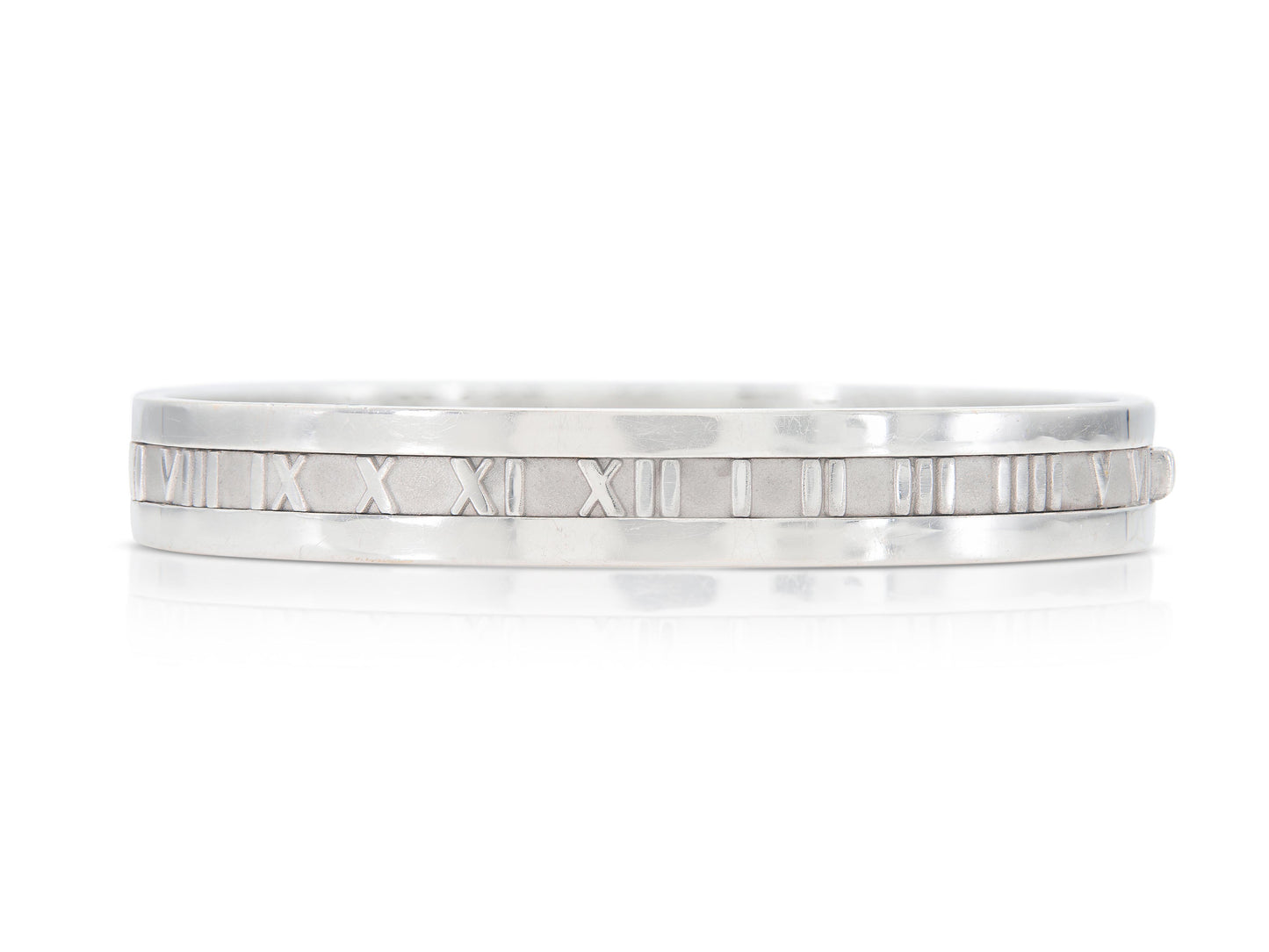 Vinatge 1990s Tiffany & Co. Atlas Roman Numeric Bracelet with Diamonds