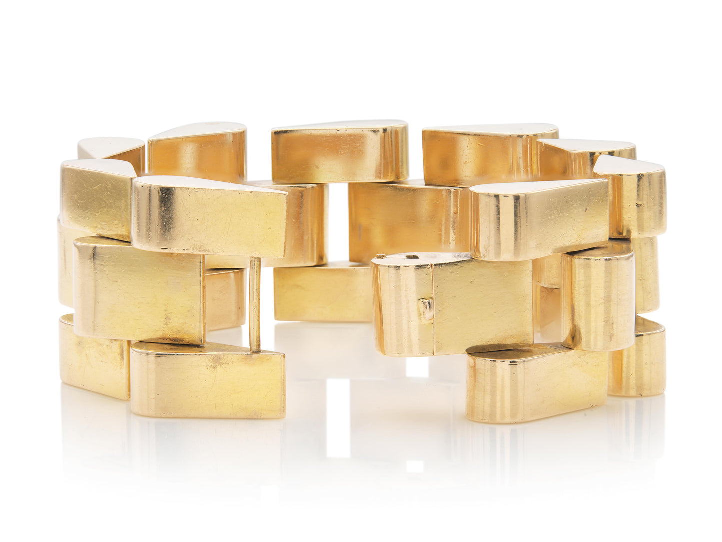 Vintage 1940s Retro Gold Links Bracelet