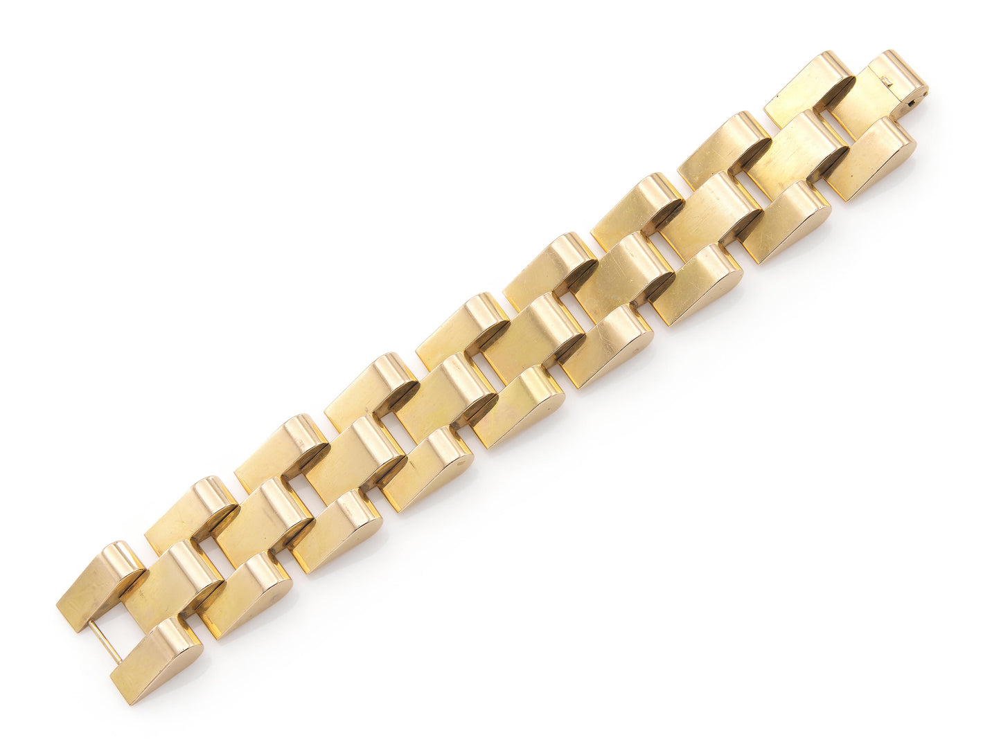 Vintage 1940s Retro Gold Links Bracelet