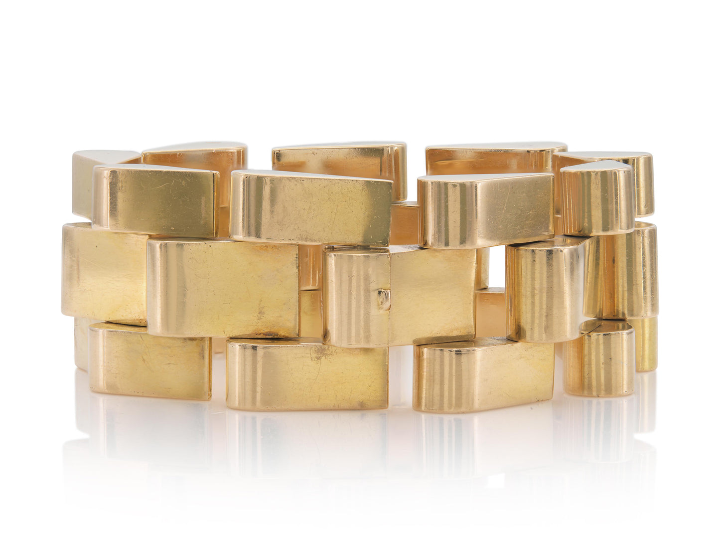 Vintage 1940s Retro Gold Links Bracelet