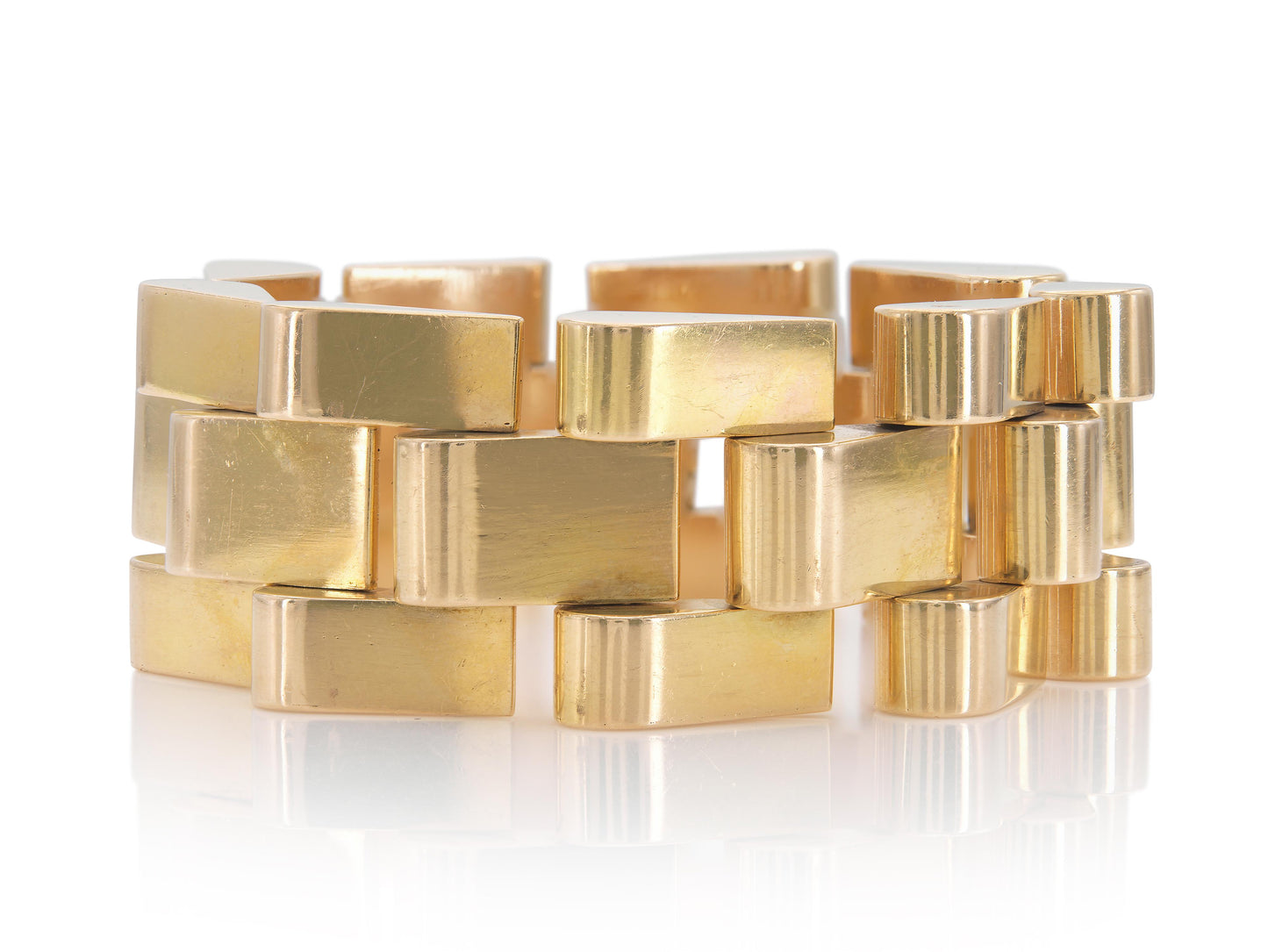 Vintage 1940s Retro Gold Links Bracelet