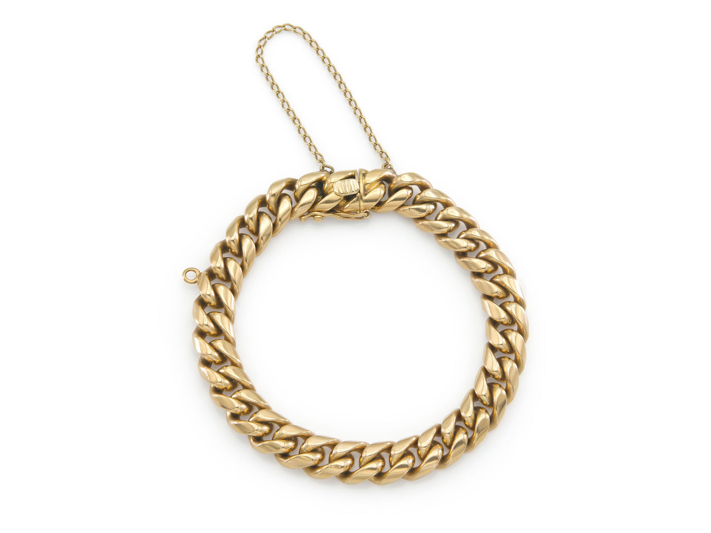 Vintage 1980s Gold Cuban Link Bracelet