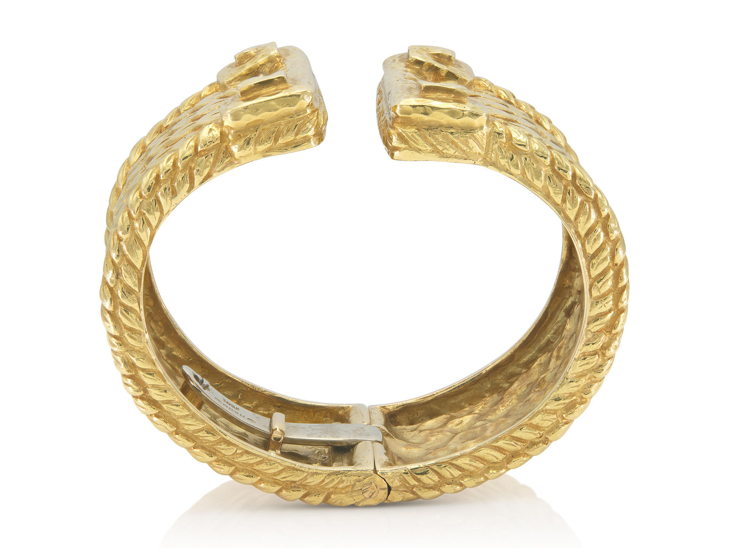 Vintage 1970s David Webb Gold Scales Cuff Bracelet
