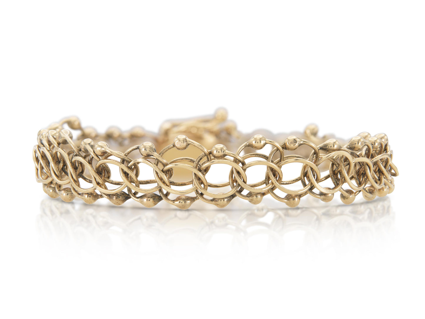 Vintage 1940s Retro Gold Link Bracelet