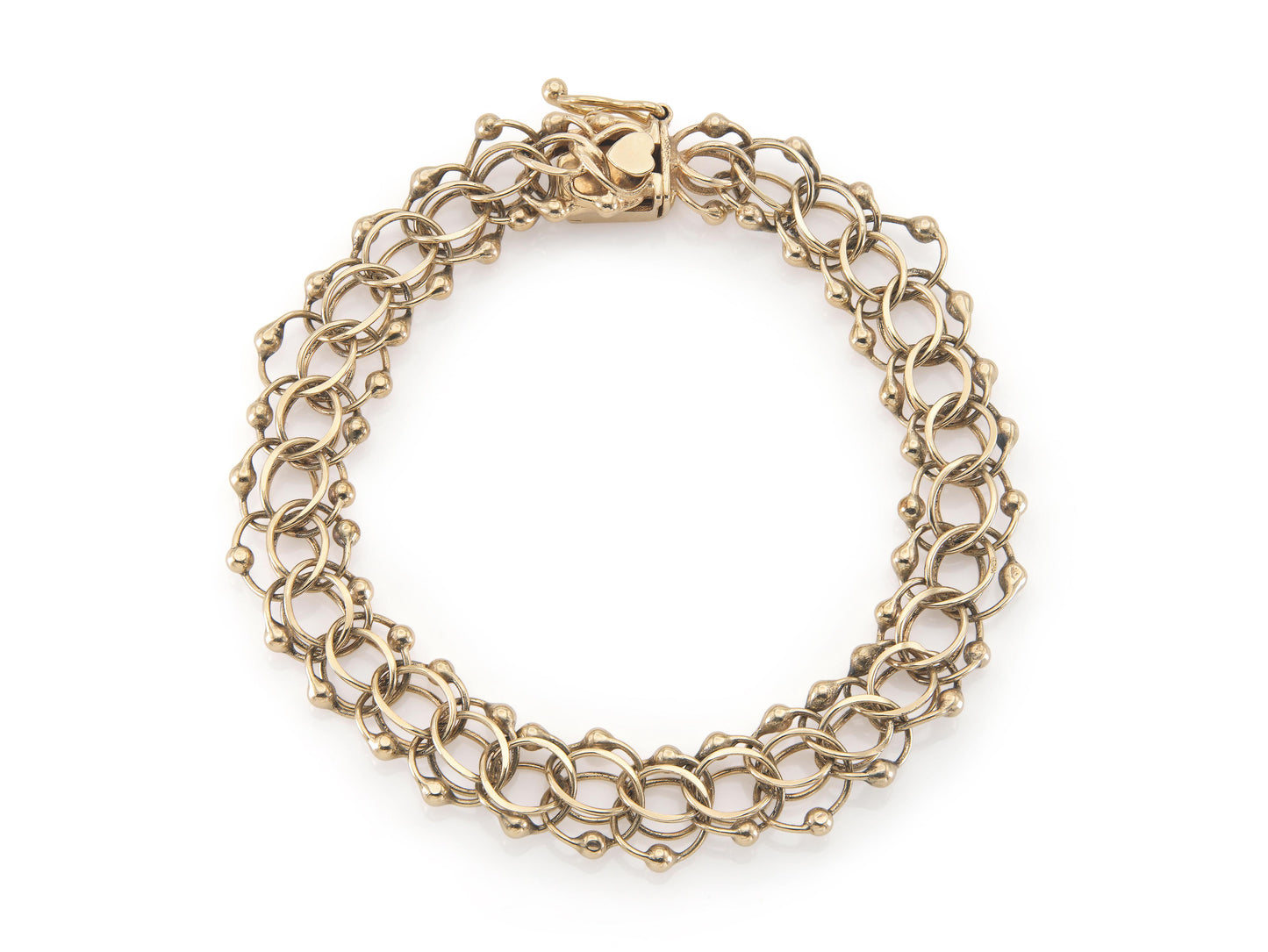 Vintage 1940s Retro Gold Link Bracelet
