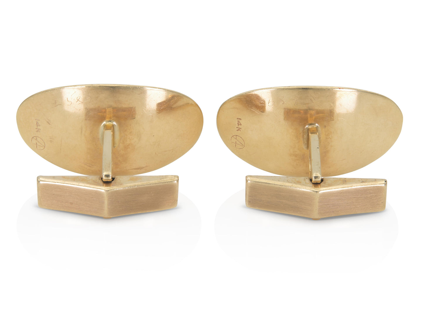 Vintage 1950s Gold Cufflinks with Sapphires