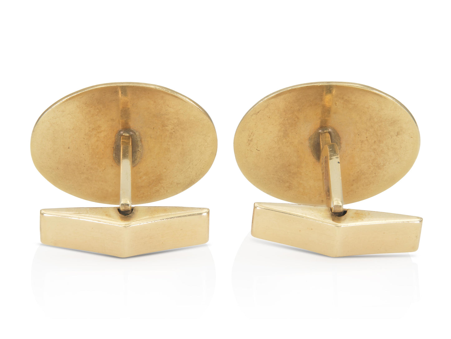 Vintage 1960s Gold Oval Cufflinks
