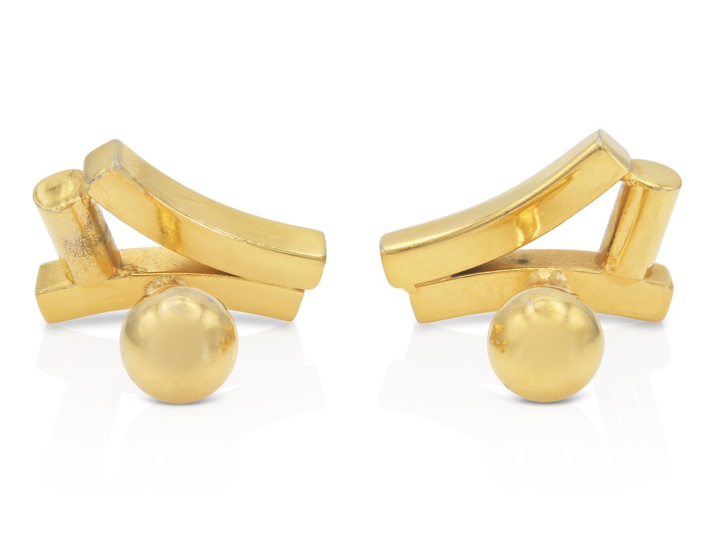 Vintage 1980s Cardin Abstract Gold Cufflinks