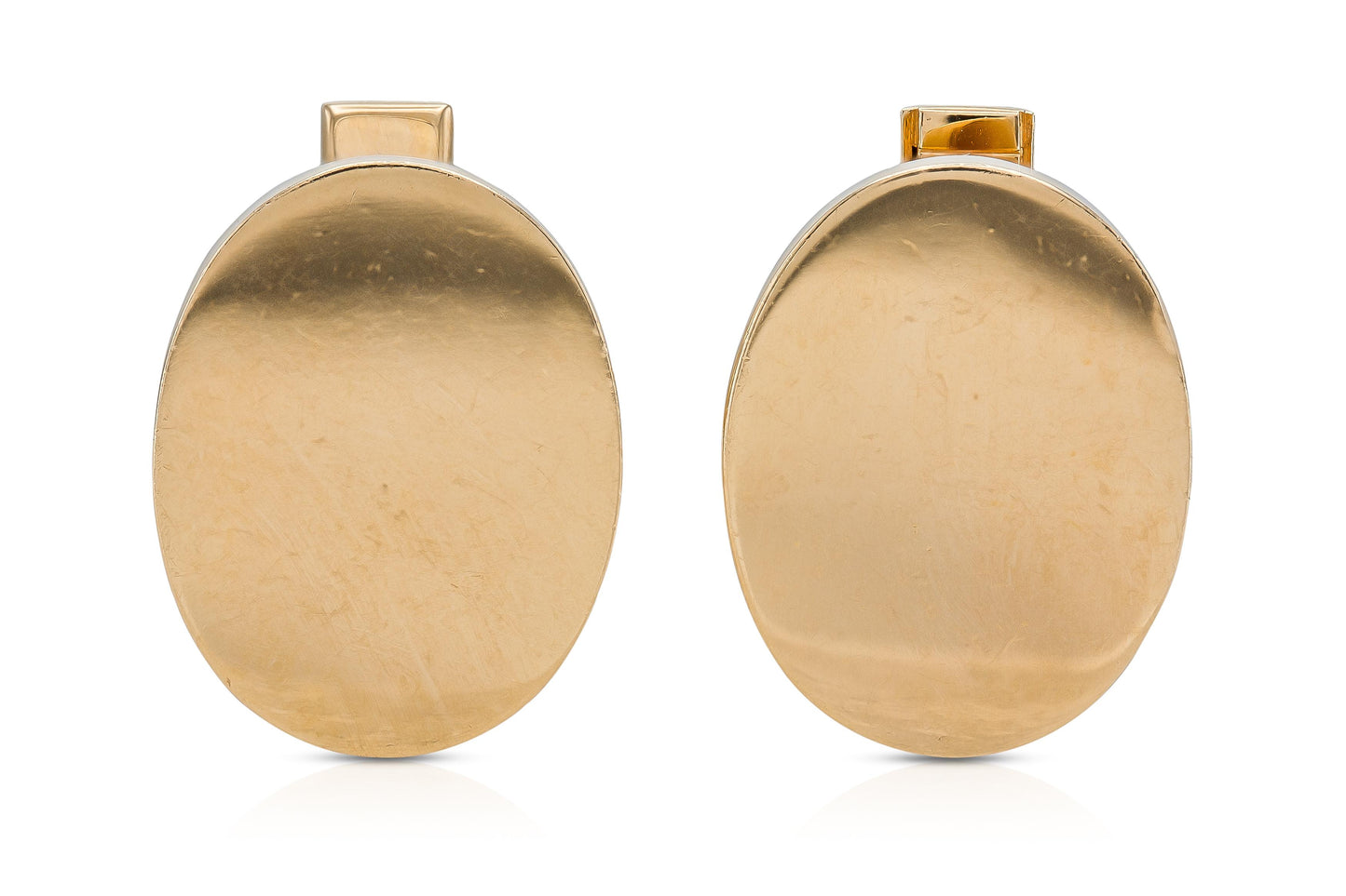 Vintage 1960s Gold Oval Cufflinks