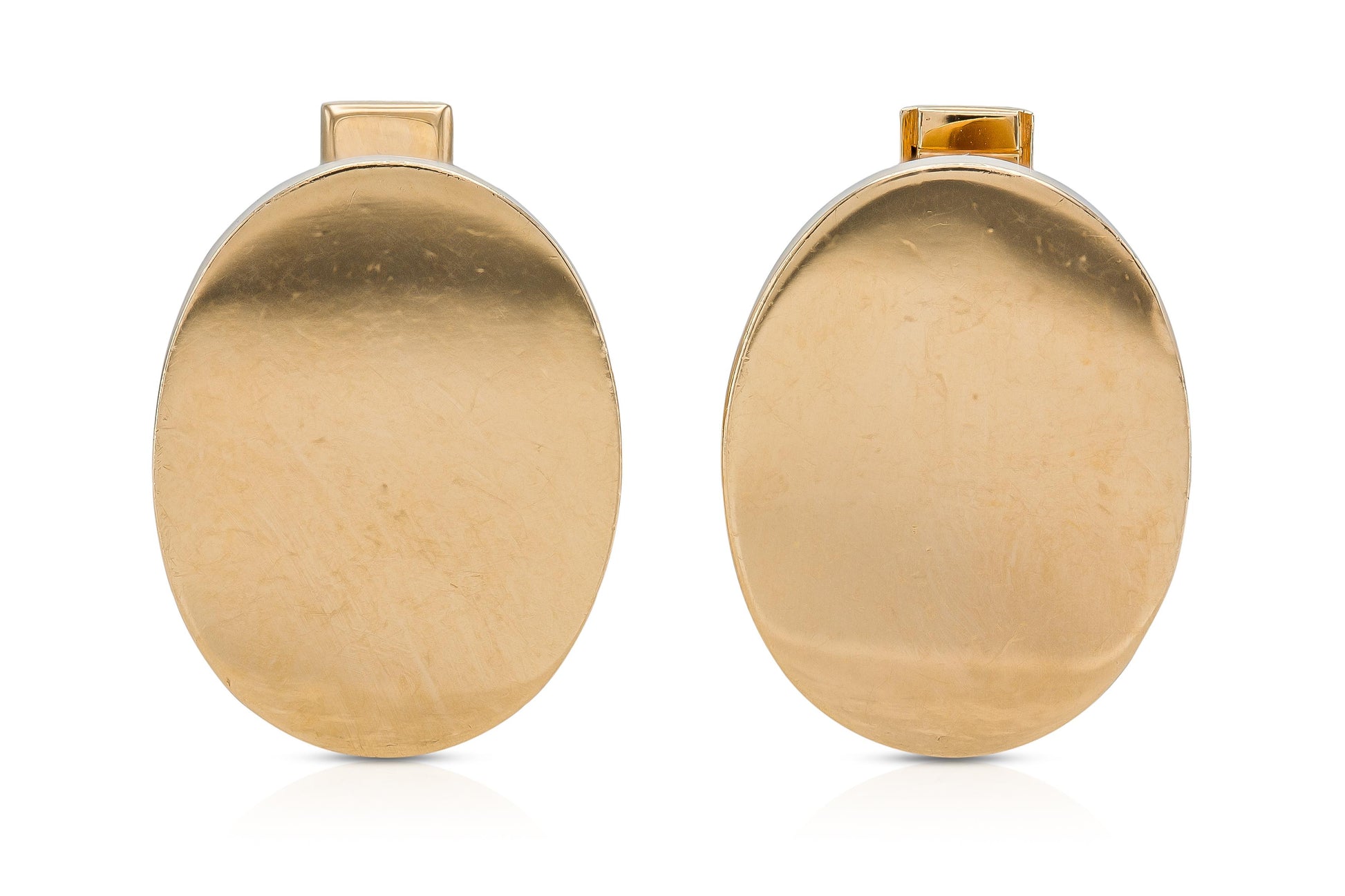 Vintage 1960s Gold Oval Cufflinks