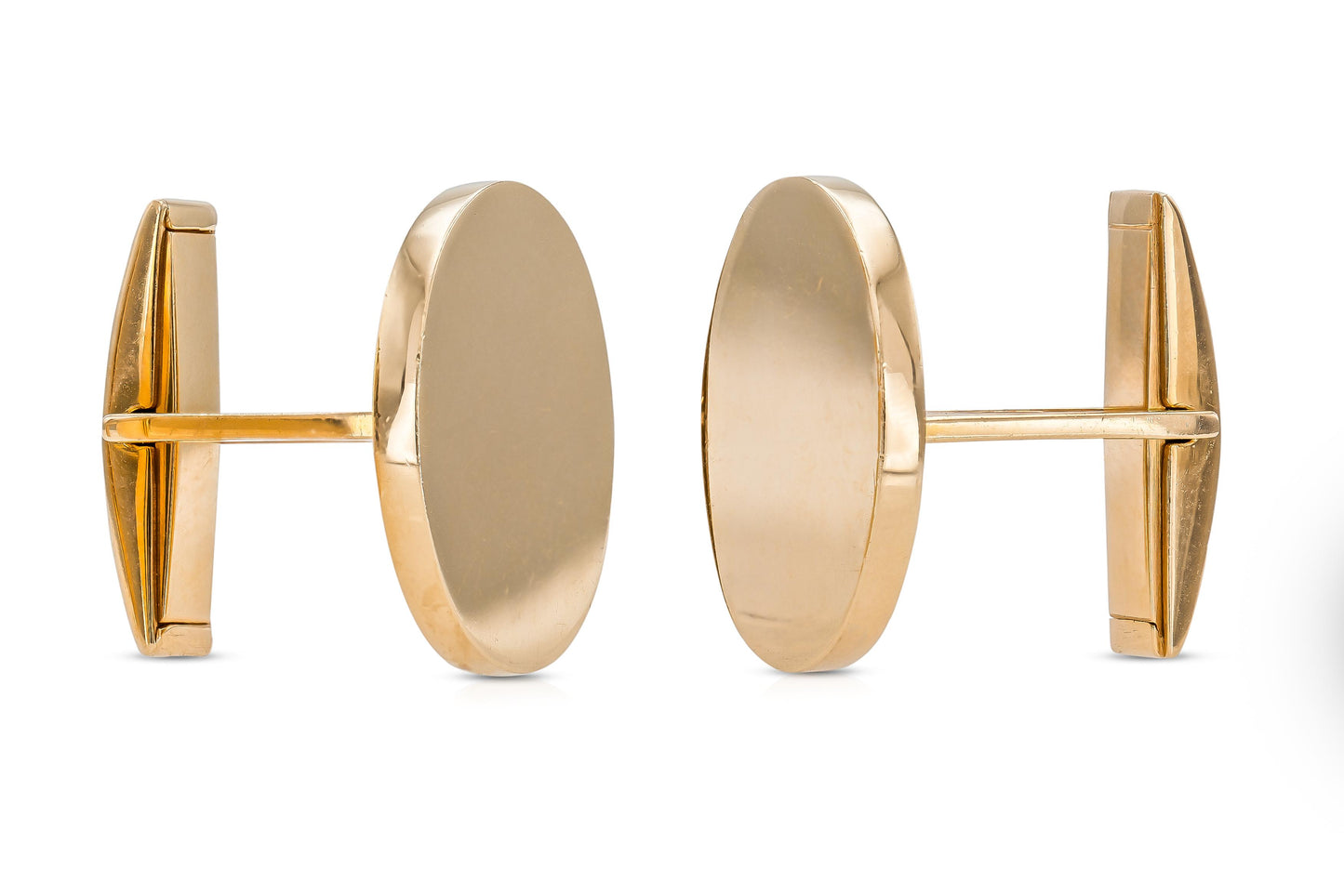 Vintage 1960s Gold Oval Cufflinks