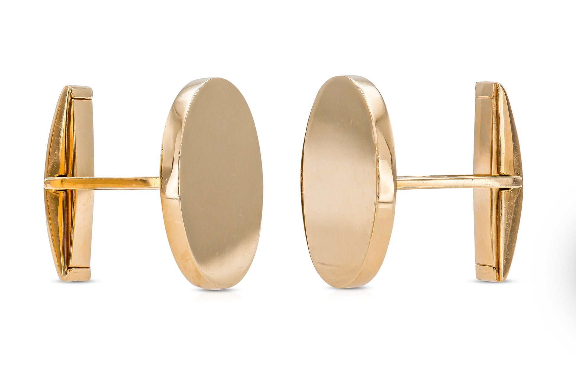 Vintage 1960s Gold Oval Cufflinks
