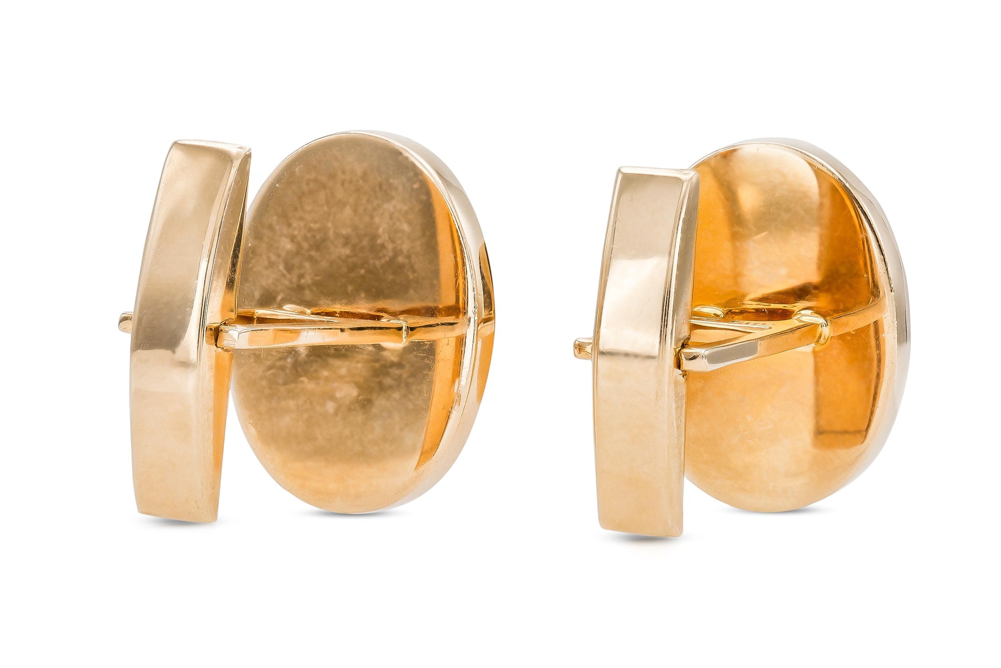 Vintage 1960s Gold Oval Cufflinks