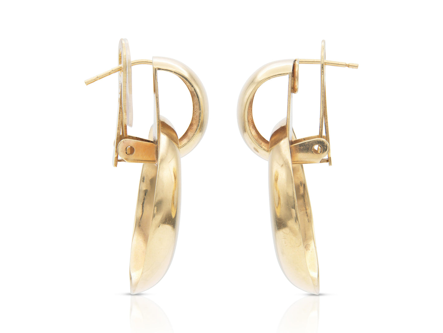 Vintage 1970s Gold Door Knocker Earrings