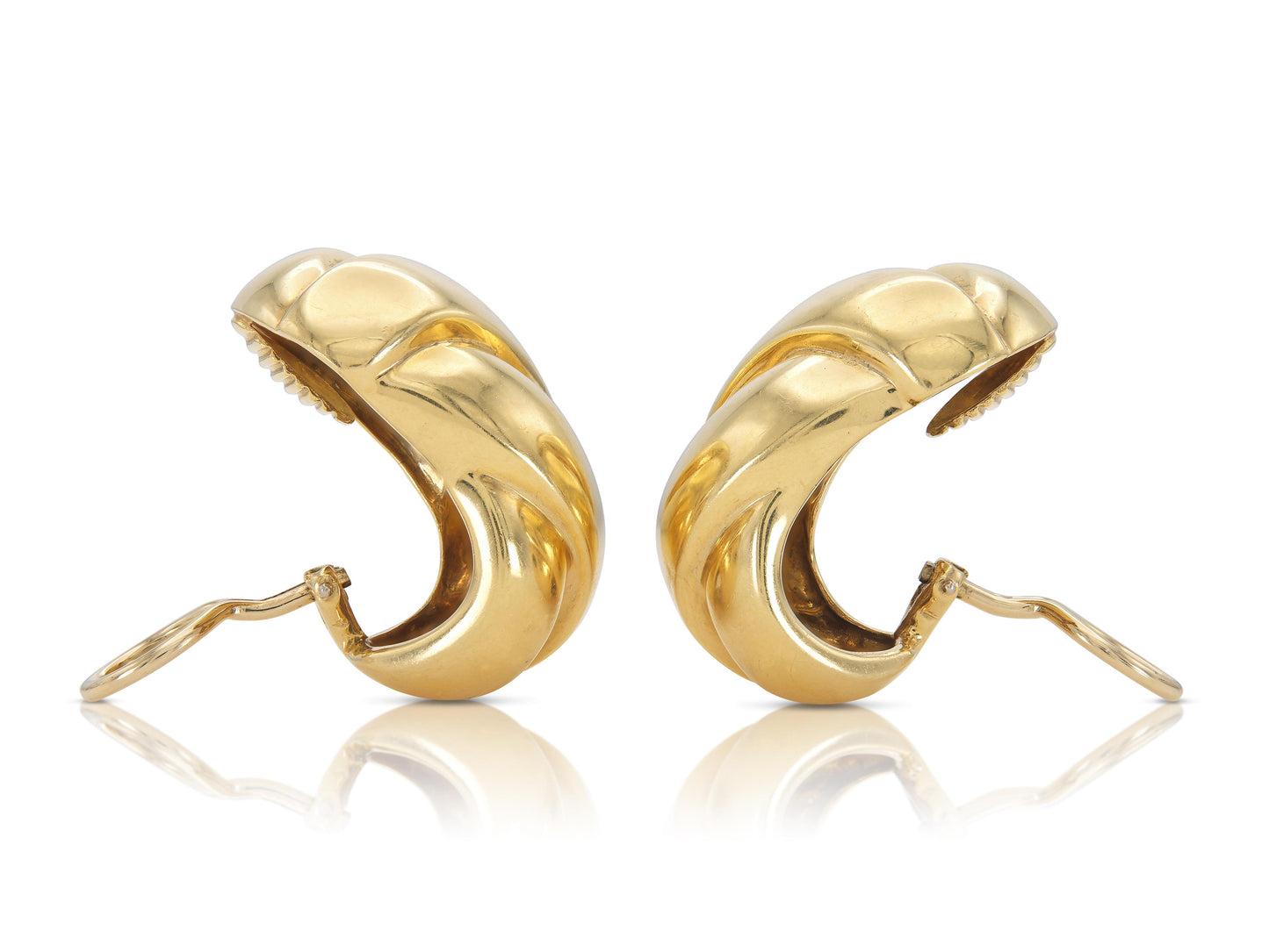 Vintage 1970s Gold Abstract Earrings