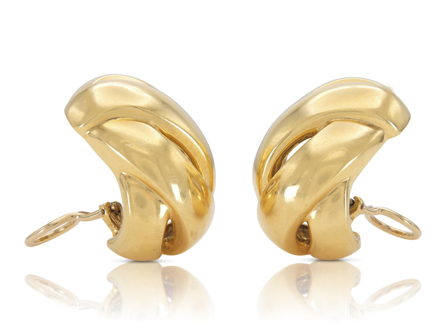 Vintage 1970s Gold Abstract Earrings